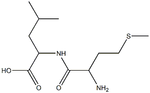 2-[(2-amino-4-methylsulfanylbutanoyl)amino]-4-methylpentanoic acid Struktur