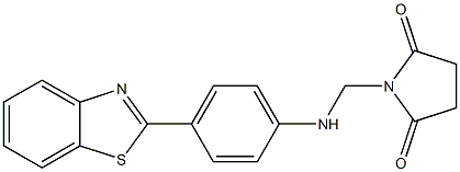 1-[[4-(1,3-benzothiazol-2-yl)anilino]methyl]pyrrolidine-2,5-dione Struktur