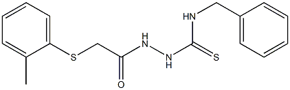 1-benzyl-3-[[2-(2-methylphenyl)sulfanylacetyl]amino]thiourea Struktur