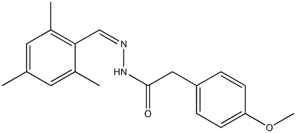 2-(4-methoxyphenyl)-N-[(Z)-(2,4,6-trimethylphenyl)methylideneamino]acetamide Structure