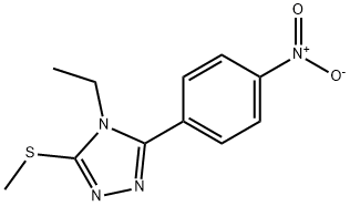 4-ethyl-3-methylsulfanyl-5-(4-nitrophenyl)-1,2,4-triazole Struktur