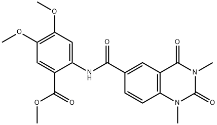 methyl 2-[(1,3-dimethyl-2,4-dioxoquinazoline-6-carbonyl)amino]-4,5-dimethoxybenzoate Structure