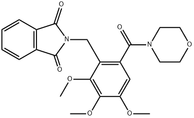 2-[[2,3,4-trimethoxy-6-(morpholine-4-carbonyl)phenyl]methyl]isoindole-1,3-dione Struktur