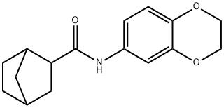 N-(2,3-dihydro-1,4-benzodioxin-6-yl)bicyclo[2.2.1]heptane-3-carboxamide Struktur