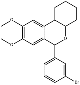 6-(3-bromophenyl)-8,9-dimethoxy-2,3,4,4a,6,10b-hexahydro-1H-benzo[c]chromene Struktur