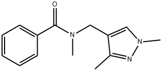 N-[(1,3-dimethylpyrazol-4-yl)methyl]-N-methylbenzamide Struktur