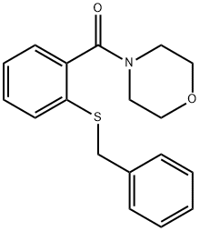 (2-benzylsulfanylphenyl)-morpholin-4-ylmethanone Struktur