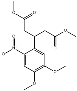 dimethyl 3-(4,5-dimethoxy-2-nitrophenyl)pentanedioate Struktur