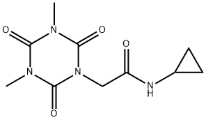 N-cyclopropyl-2-(3,5-dimethyl-2,4,6-trioxo-1,3,5-triazinan-1-yl)acetamide Struktur