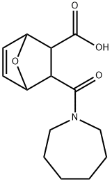 2-(azepane-1-carbonyl)-7-oxabicyclo[2.2.1]hept-5-ene-3-carboxylic acid Struktur