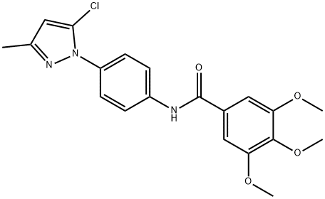 N-[4-(5-chloro-3-methylpyrazol-1-yl)phenyl]-3,4,5-trimethoxybenzamide Structure