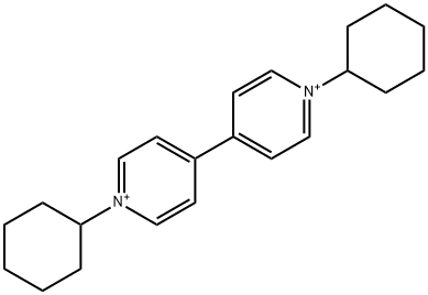 1-cyclohexyl-4-(1-cyclohexylpyridin-1-ium-4-yl)pyridin-1-ium Struktur