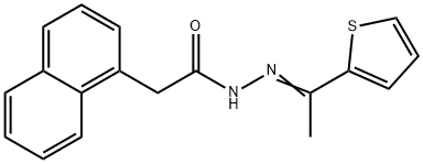 2-naphthalen-1-yl-N-[(E)-1-thiophen-2-ylethylideneamino]acetamide Struktur