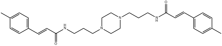 (E)-3-(4-methylphenyl)-N-[3-[4-[3-[[(E)-3-(4-methylphenyl)prop-2-enoyl]amino]propyl]piperazin-1-yl]propyl]prop-2-enamide Struktur