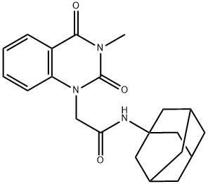 N-(1-adamantyl)-2-(3-methyl-2,4-dioxoquinazolin-1-yl)acetamide Struktur