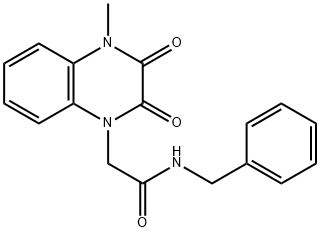 N-benzyl-2-(4-methyl-2,3-dioxoquinoxalin-1-yl)acetamide Struktur