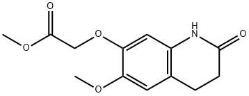 methyl 2-[(6-methoxy-2-oxo-3,4-dihydro-1H-quinolin-7-yl)oxy]acetate Struktur