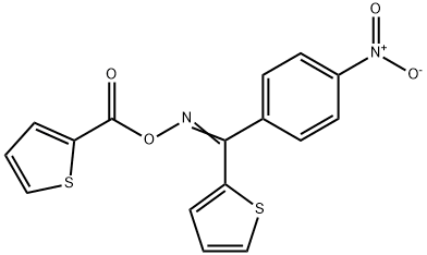 [(E)-[(4-nitrophenyl)-thiophen-2-ylmethylidene]amino] thiophene-2-carboxylate Struktur