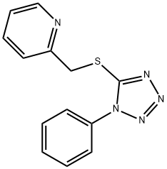 2-[(1-phenyltetrazol-5-yl)sulfanylmethyl]pyridine Struktur