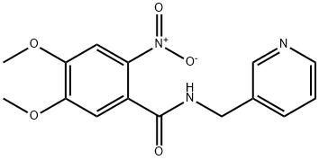 4,5-dimethoxy-2-nitro-N-(pyridin-3-ylmethyl)benzamide Struktur