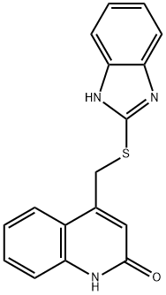 4-(1H-benzimidazol-2-ylsulfanylmethyl)-1H-quinolin-2-one Struktur