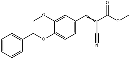 methyl (E)-2-cyano-3-(3-methoxy-4-phenylmethoxyphenyl)prop-2-enoate Struktur