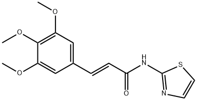 (E)-N-(1,3-thiazol-2-yl)-3-(3,4,5-trimethoxyphenyl)prop-2-enamide Struktur