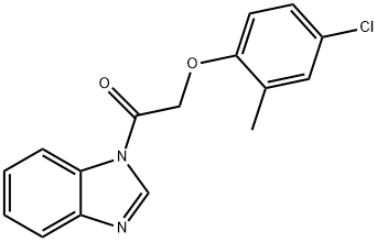 1-(benzimidazol-1-yl)-2-(4-chloro-2-methylphenoxy)ethanone Struktur