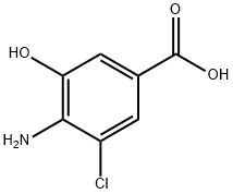 4-Amino-3-chloro-5-hydroxy-benzoic acid Struktur