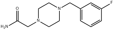 2-[4-[(3-fluorophenyl)methyl]piperazin-1-yl]acetamide Struktur