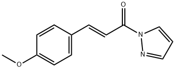 (E)-3-(4-methoxyphenyl)-1-pyrazol-1-ylprop-2-en-1-one Struktur