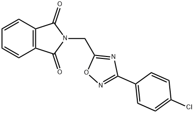 2-[[3-(4-chlorophenyl)-1,2,4-oxadiazol-5-yl]methyl]isoindole-1,3-dione Struktur