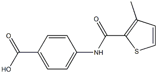 4-[(3-methylthiophene-2-carbonyl)amino]benzoic acid Struktur