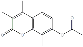 (3,4,8-trimethyl-2-oxochromen-7-yl) acetate Struktur