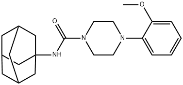 N-(1-adamantyl)-4-(2-methoxyphenyl)piperazine-1-carboxamide Struktur