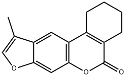 10-methyl-1,2,3,4-tetrahydro-[1]benzofuro[6,5-c]isochromen-5-one Struktur