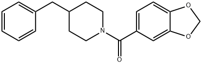 1,3-benzodioxol-5-yl-(4-benzylpiperidin-1-yl)methanone Struktur