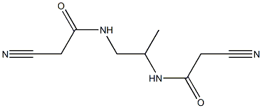 2-cyano-N-[2-[(2-cyanoacetyl)amino]propyl]acetamide Struktur