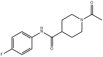 1-acetyl-N-(4-fluorophenyl)piperidine-4-carboxamide Struktur