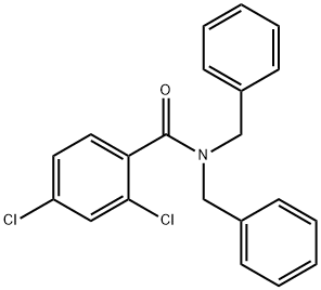 N,N-dibenzyl-2,4-dichlorobenzamide Struktur