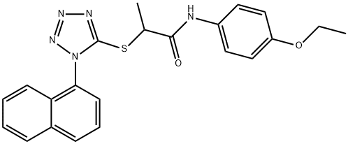 N-(4-ethoxyphenyl)-2-(1-naphthalen-1-yltetrazol-5-yl)sulfanylpropanamide Struktur