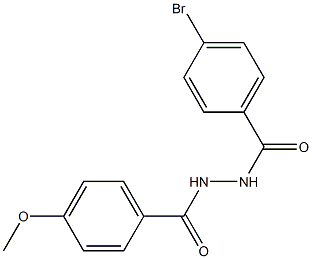 N'-(4-bromobenzoyl)-4-methoxybenzohydrazide Struktur