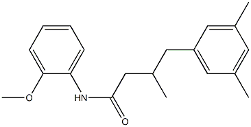 4-(3,5-dimethylphenyl)-N-(2-methoxyphenyl)-3-methylbutanamide Struktur