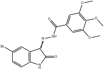 N'-(5-bromo-2-oxoindol-3-yl)-3,4,5-trimethoxybenzohydrazide Struktur