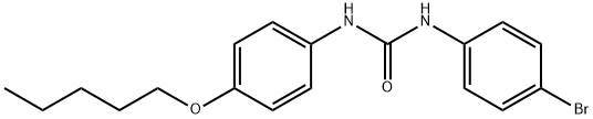 1-(4-bromophenyl)-3-(4-pentoxyphenyl)urea Struktur