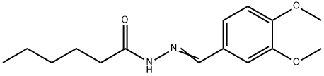 N-[(E)-(3,4-dimethoxyphenyl)methylideneamino]hexanamide Struktur