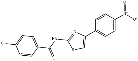 4-chloro-N-[4-(4-nitrophenyl)-1,3-thiazol-2-yl]benzamide Struktur