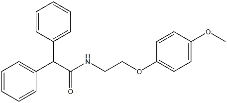 N-[2-(4-methoxyphenoxy)ethyl]-2,2-diphenylacetamide Struktur