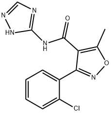 3-(2-chlorophenyl)-5-methyl-N-(1H-1,2,4-triazol-5-yl)-1,2-oxazole-4-carboxamide Struktur