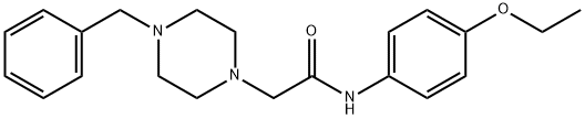 2-(4-benzylpiperazin-1-yl)-N-(4-ethoxyphenyl)acetamide Struktur